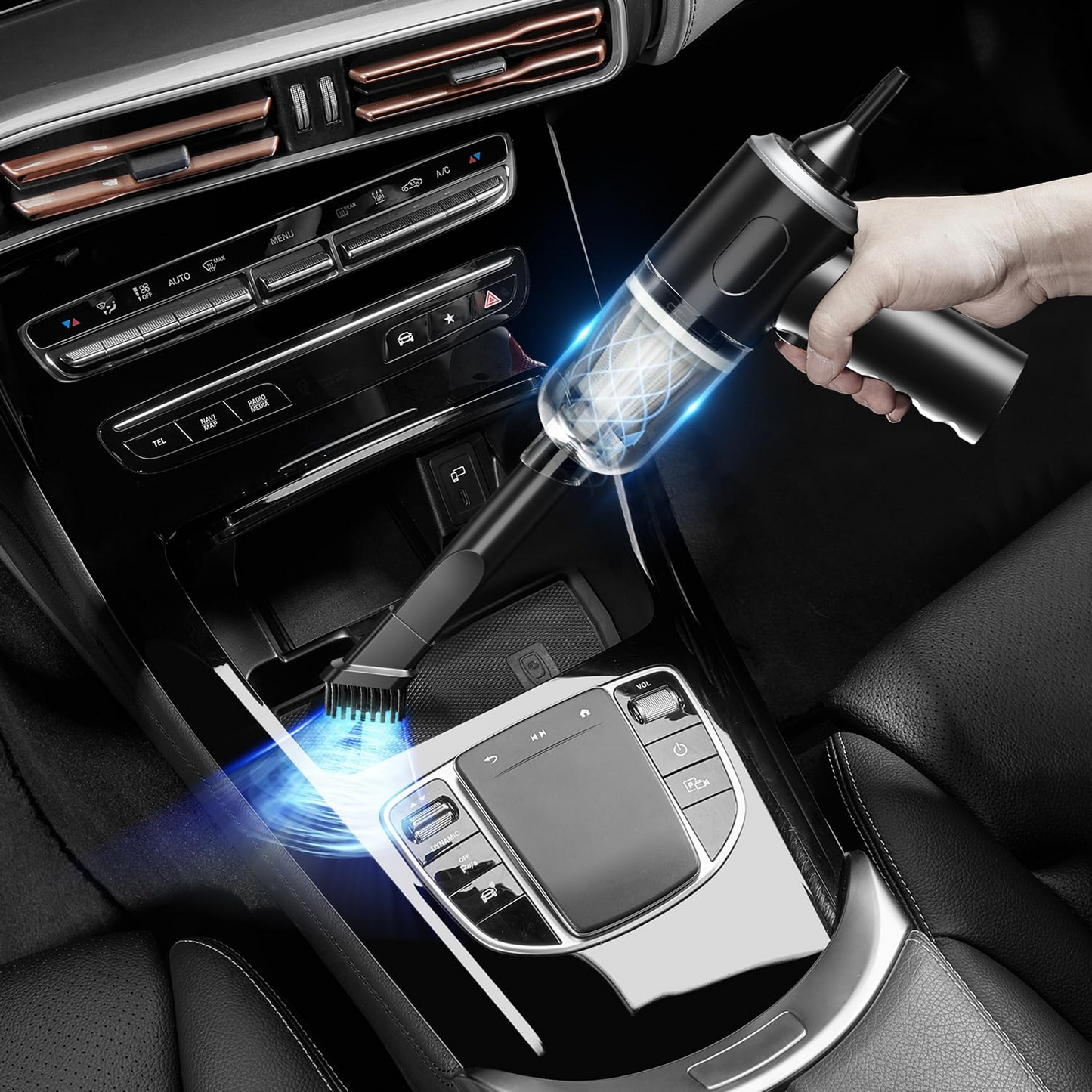 3 in 1 Mini Car Vacuum – Wireless, Rechargeable, Blower & Dust Cleaner for Car & Home