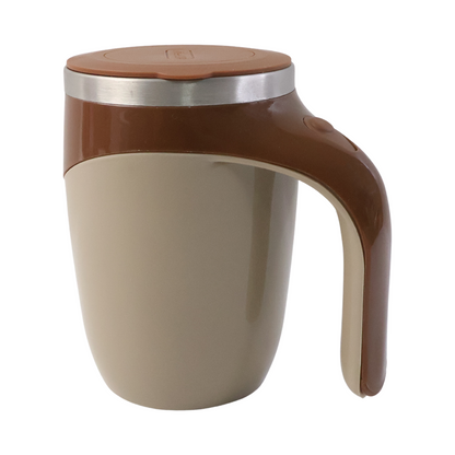 Stirring Coffee Mug | Magnetic Stirring Coffee Cup | Stainless Steel Mug for Milk | Travel Mixing Cup | Self Stirring Coffee Mug, Suitable for Coffee / Milk / Hot Chocolat | Battery Operated ( Battery Not Included)